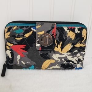 Vera Bradley Splash Floral Turnlock Wallet